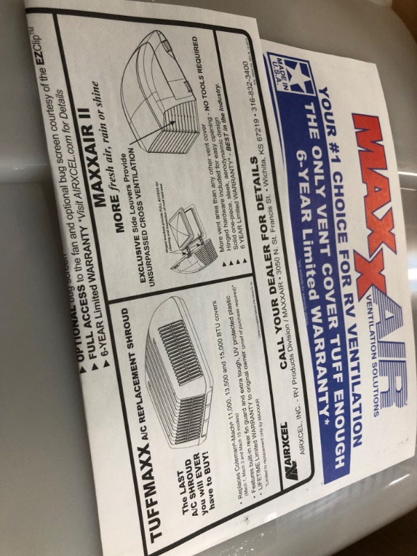 Photo 2 of MAXXAIR 00-933066 Original Vent Cover-White