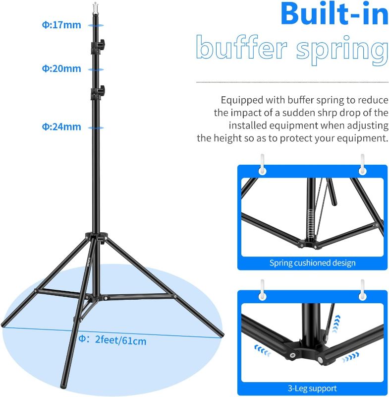 Photo 1 of Neewer Collapsible Metal Photography Light Stand with Inner Spring Cushion