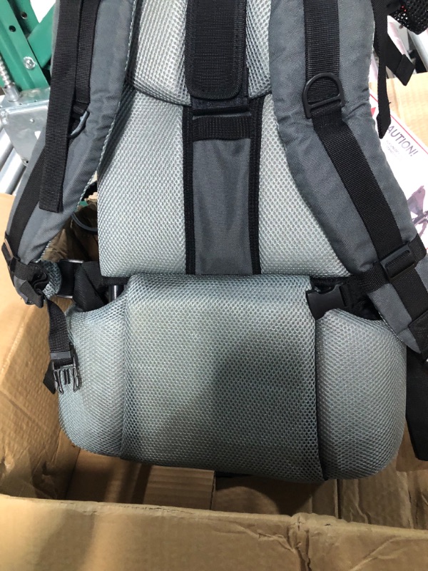 Photo 6 of ClevrPlus Cross Country Baby Backpack Hiking Child Carrier Toddler Gray Grey