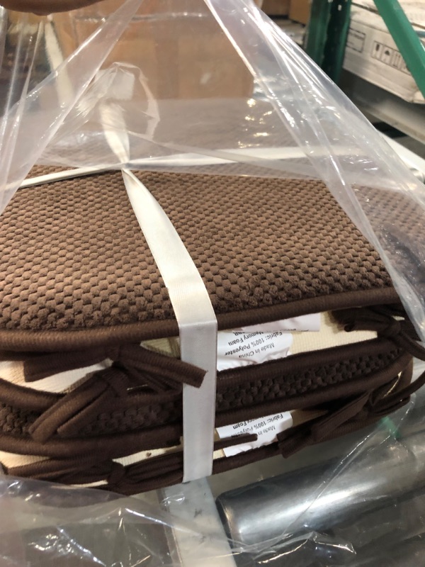 Photo 3 of **USED** Non Slip Memory Foam Seat Chair Cushion Pads Honeycomb Premium Comfort Memory Foam 16" x 16" Chair/Seat Cushion Pad, 4 Pack, Brown