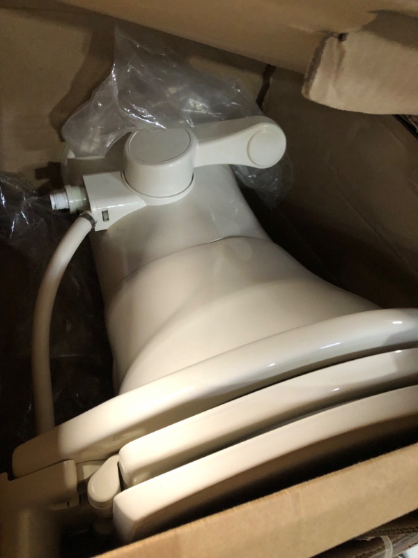 Photo 3 of Dometic 302310033 310 Series Standard Height Toilet 19.75" Height, Slow Close Wood Seat, Bone Standard Height Toilet