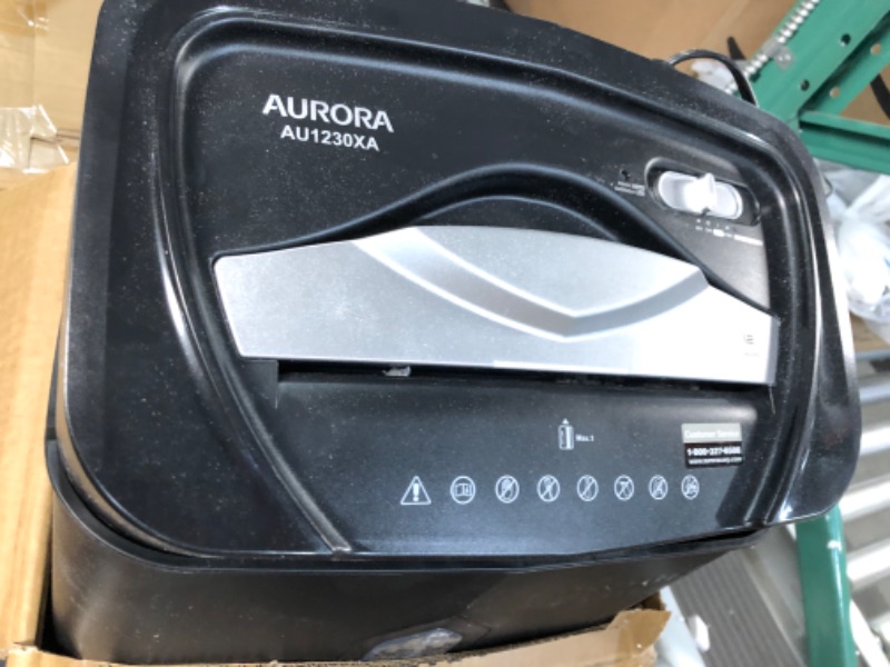 Photo 2 of Aurora AU1230XA Anti-Jam 12-Sheet Crosscut Paper and Credit Card Shredder