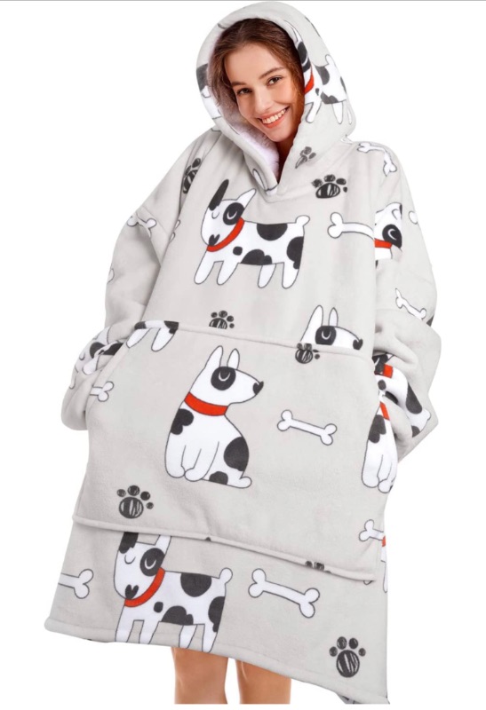 Photo 1 of Narecte Blanket Hoodie Women & Man,Premium Sherpa Fleece Oversized Hoodie Blanket 