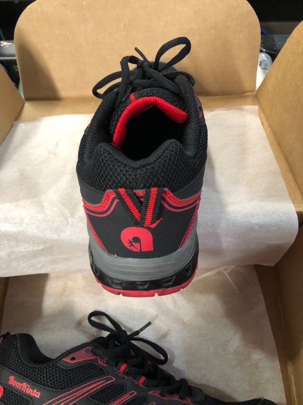 Photo 2 of *Used/Dirty* BomKinta Men's Road Running Shoes, Size 9.5 Black/Red