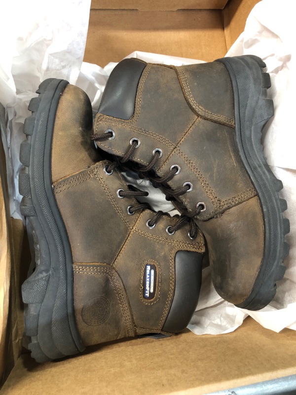 Photo 4 of *Gently Used* Skechers for Work Women's Workshire Peril Steel Toe Boot Size 7.5 Dark Brown