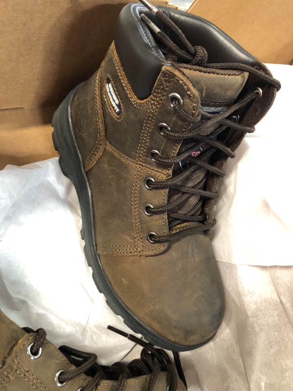 Photo 3 of *Gently Used* Skechers for Work Women's Workshire Peril Steel Toe Boot Size 7.5 Dark Brown