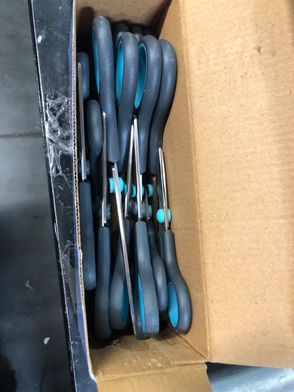 Photo 1 of *Used/Dirty* Avarosa All purpose Scissors Set, Sharp Stainless Steel Blade Soft Grip Handle, 4.9''/6"/8.5" 12 Pack