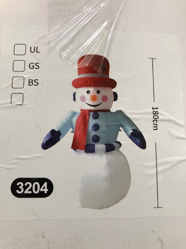 Photo 1 of 180 CM Inflatable Snowman