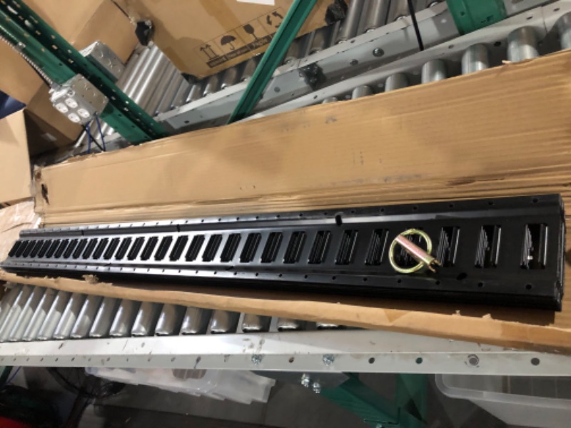 Photo 2 of  5' E Track Tie-Down Rail, Powder-Coated Steel ETrack TieDowns | Black