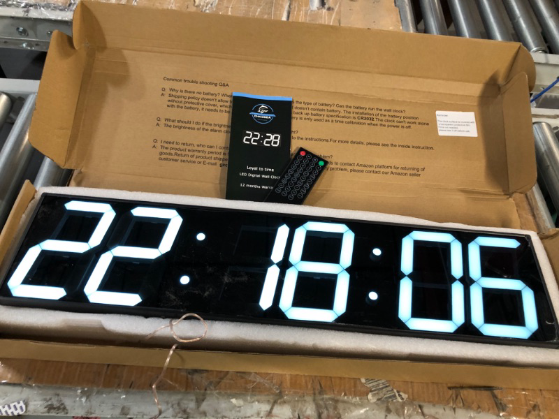 Photo 2 of CHKOSDA Digital Wall Clock, 27 wide 