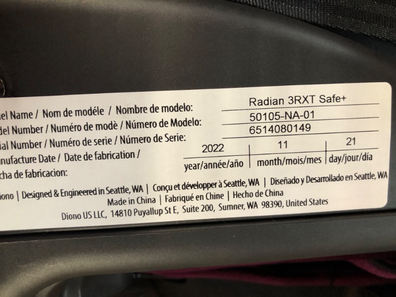 Photo 2 of Diono Radian 3RXT SafePlus, 4-in-1 Convertible Car Seat, 