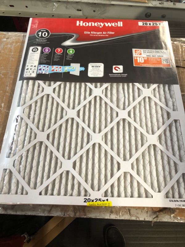 Photo 2 of 20 x 25 x 1 Elite Allergen Pleated MERV 13 - FPR 10 Air Filter