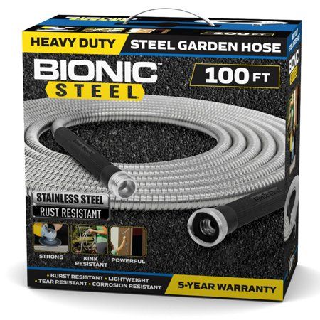 Photo 1 of **unable to test** Bionic Steel 100 Foot Garden Hose 304 Stainless Steel Metal 