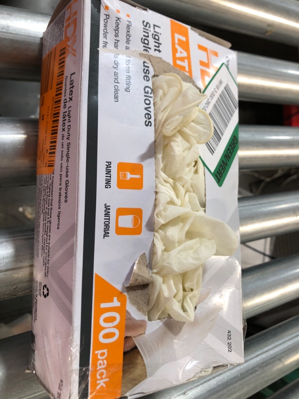 Photo 1 of 100-Count Disposable Latex Gloves