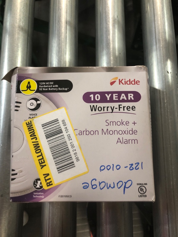 Photo 1 of *UNTESTED* Kidde Worry-Free Hard-Wired Ionization Smoke and Carbon Monoxide Detector
