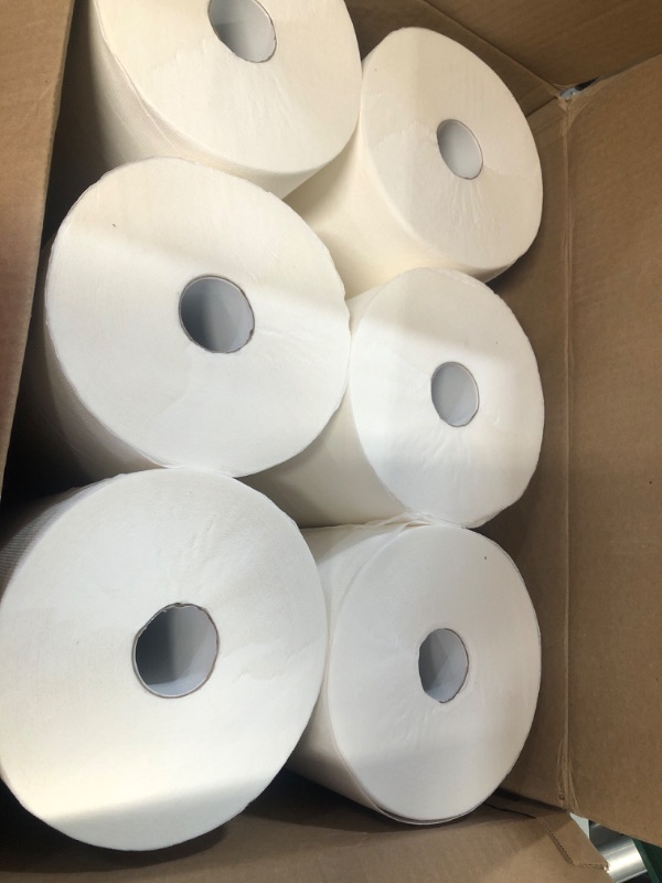 Photo 3 of High Capacity TAD Towel rolls, 10" Roll, White, 6 Rolls