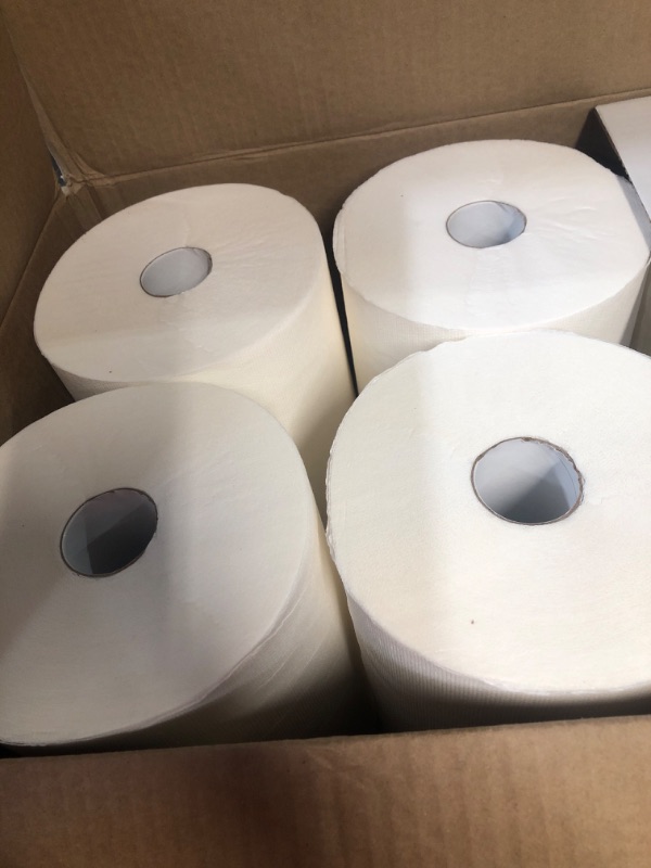 Photo 2 of High Capacity TAD Towel rolls, 10" Roll, White, 6 Rolls