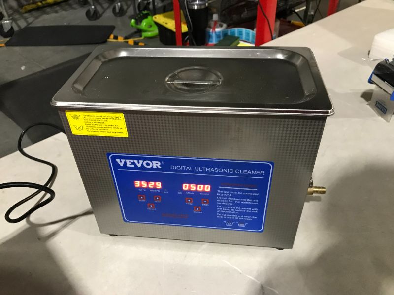 Photo 2 of ***UNTESTED - SEE NOTES***
VEVOR Ultrasonic Cleaner with Digital Timer & Heater, 6L