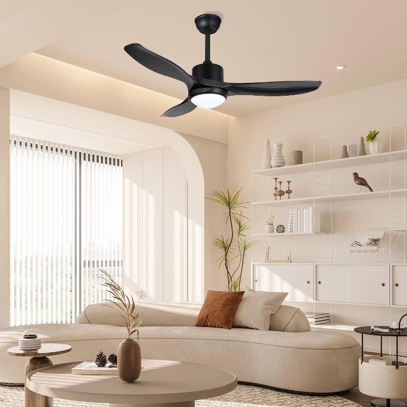 Photo 1 of FENGYUN Ceiling Fans with Lights, 3 Blades, 52" Classical Style Fan with Remote Control,