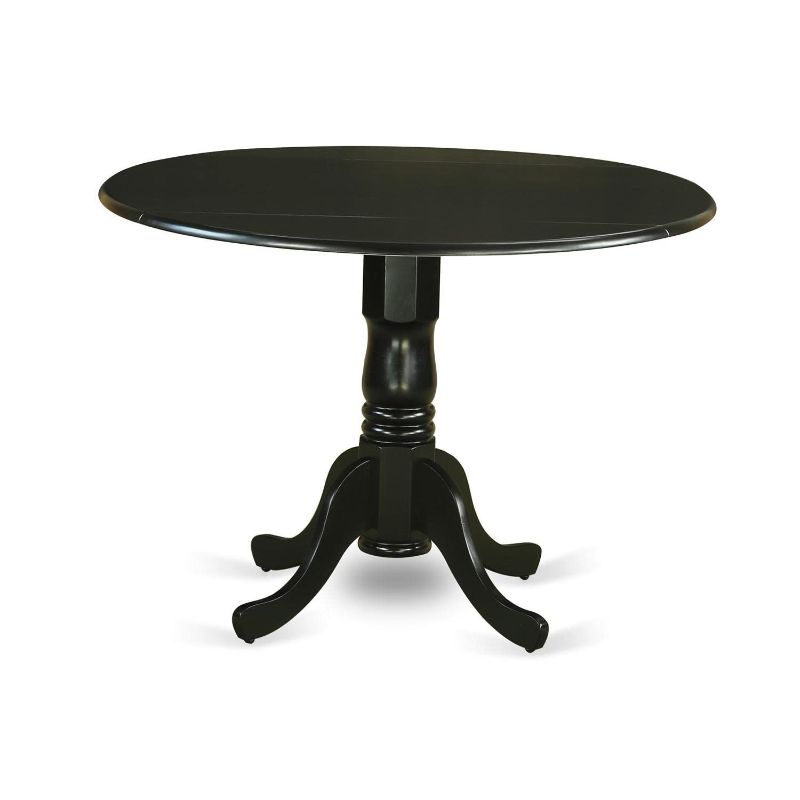 Photo 1 of **FOR PARTS**East West Furniture Modern DLT-BLK-TP Kitchen Table Round Tabletop and 42 x 29.5-Black Finish
