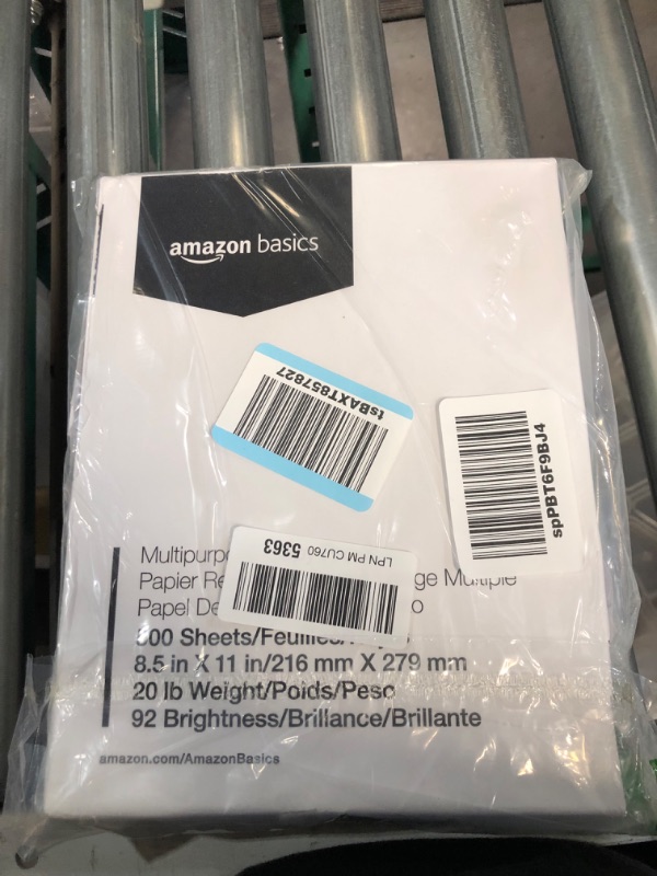 Photo 2 of Amazon Basics Multipurpose Copy Printer Paper, 8.5 x 11 Inch 20Lb Paper - 1 Ream (500 Sheets), 92 GE Bright White 1 Ream | 500 Sheets Multipurpose (8.5x11) Paper