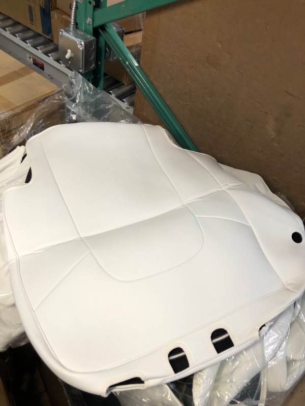 Photo 2 of Maysoo Tesla Seat Covers Model Y White Car Seat Covers(White-Organosilicon,Model Y(Full Set)) 