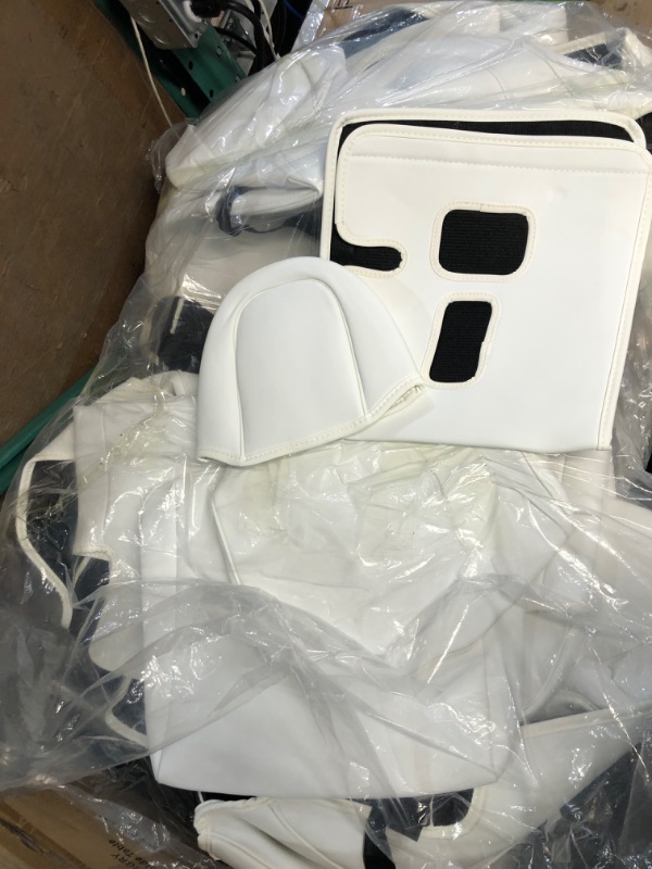 Photo 4 of Maysoo Tesla Seat Covers Model Y White Car Seat Covers(White-Organosilicon,Model Y(Full Set)) 