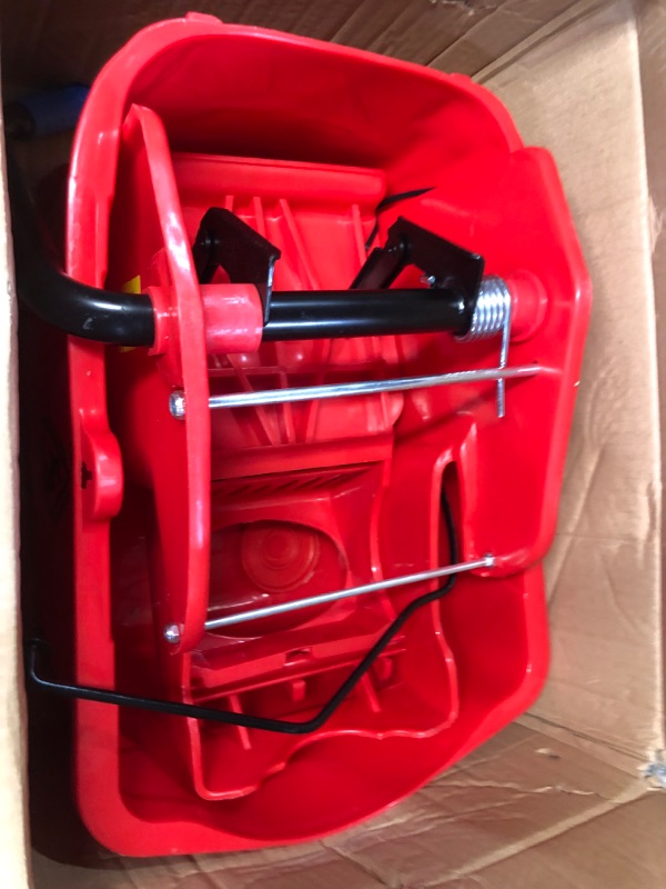 Photo 2 of * Broken wheel insert *
Simpli-Magic 79199 Mop Bucket with Wringer, Red