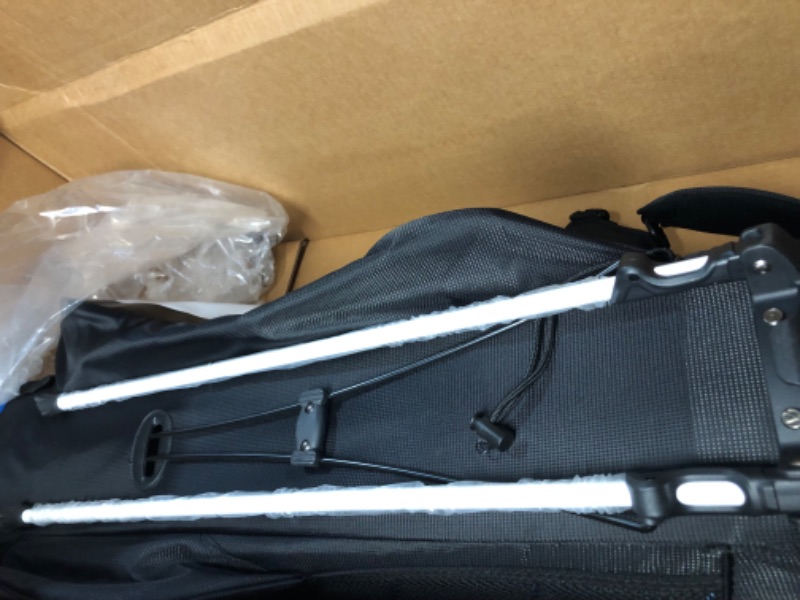 Photo 1 of *USED* *SLIGHTLY DAMAGED* TaylorMade Stand 8.0 Bag Black, White, Blue