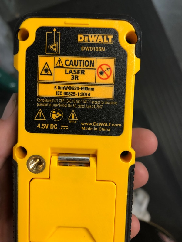 Photo 3 of DeWalt 165 ft. Color Screen Laser Distance Measurer