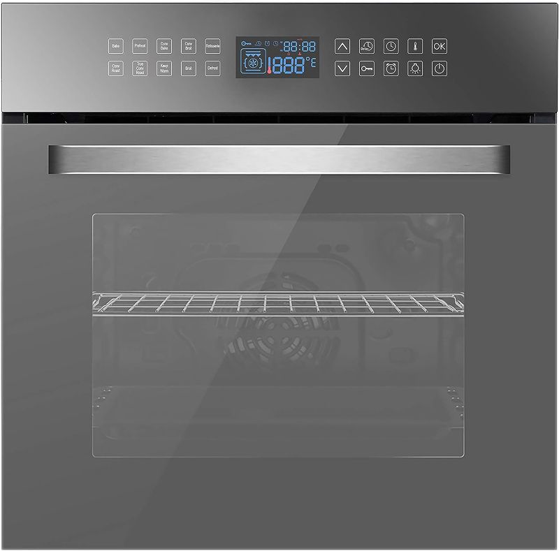 Photo 1 of 
Empava EMPV24WOC17
24 Inch 2.3 cu. ft. Total Capacity Electric Single Wall Oven with 1 Oven Rack Convection, Delay Bake, Convection Cooking, Timer, cETLus Certification, Digital Touch Controls in Black
