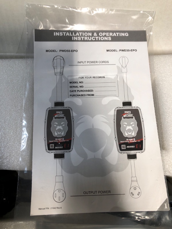 Photo 4 of LOOKS NEW**
Hughes Autoformers PWD50EPO Power Watchdog Smart Surge Protector + EPO - 50 Amp & RSP-50-PWD-EPO,