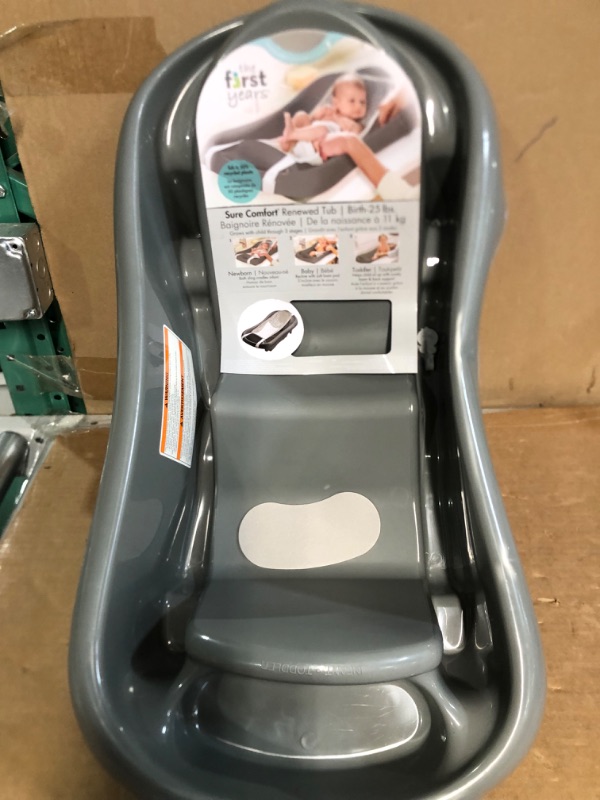 Photo 2 of (see comments) The First Years Sure Comfort Renewed Baby Bathtub — 50% Recycled Plastic — 3-in-1 Newborn to Toddler Bathtub — Baby Bath Essentials Gray