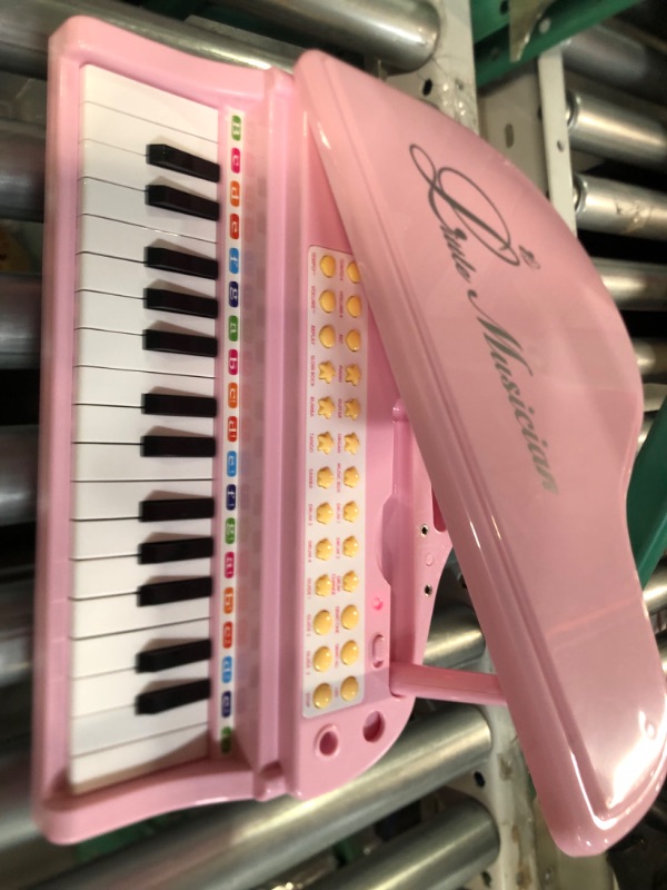 Photo 2 of ( see comments) Love&Mini Piano Toy Keyboard for Kids Birthday Gift Age 1+ Pink 24 Keys Toddler Piano Music Toy Instruments with Microphone