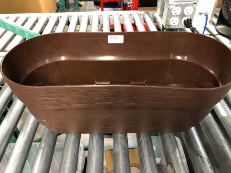 Photo 3 of (see comments) Emsco Bloomers Deck Rail Planters, Brown, 24" L