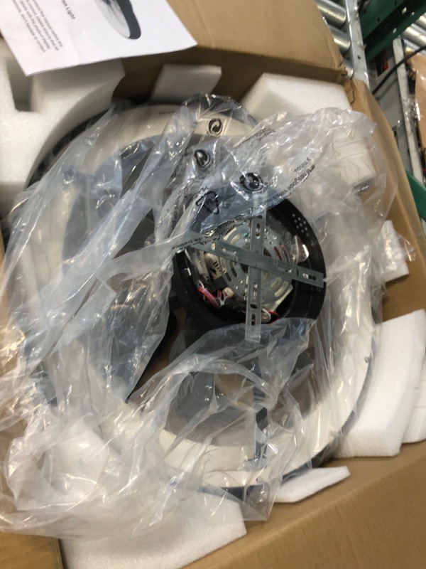 Photo 1 of (USED AND MISSING PIECES ) Ceiling Fan with Lights Dimmable LED Reversible Blades Timing with Remote Control, 5 Invisible 