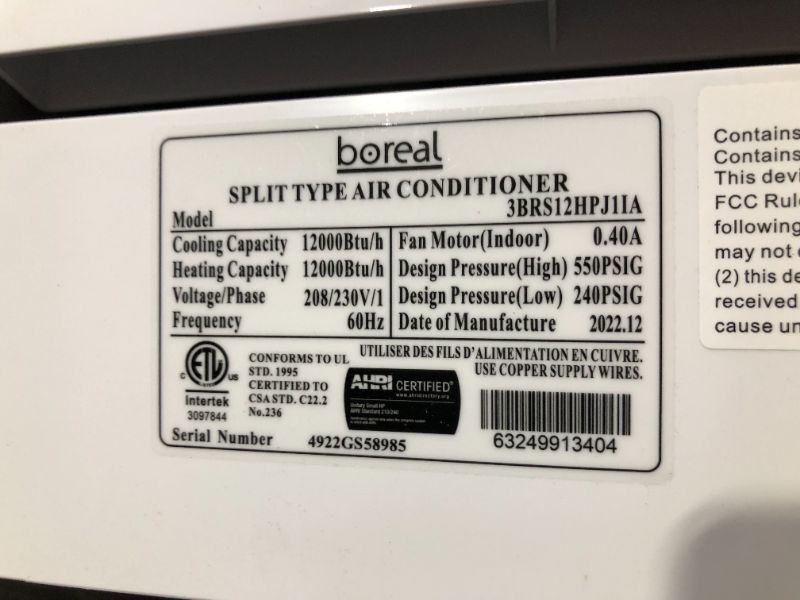 Photo 7 of ***UNTESTED***
Brisa Boreal 12,000 BTU Indoor Split Type Air Conditioner