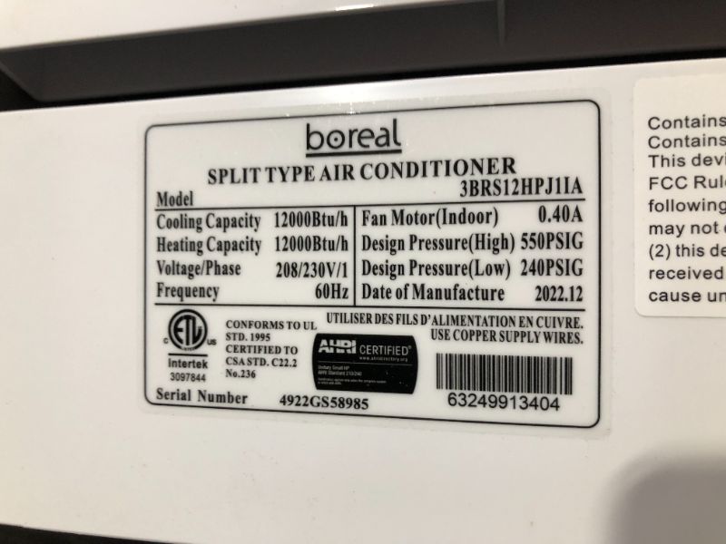 Photo 7 of **UNABLE TO TEST, HARDWIRE** Brisa Boreal Indoor Split Type Air Conditioner