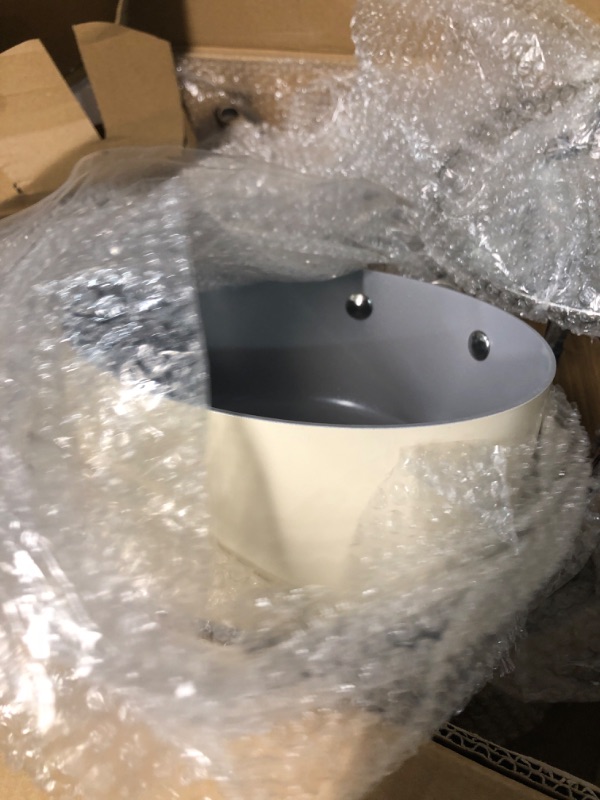 Photo 1 of JEETEE Ceramic Cookware Set, White Pots and Pans Set Nonstick,7 PCS