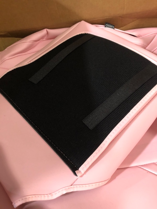 Photo 4 of Maysoo Tesla Model Y Seat Covers Pink Nappa Leather Car Seat Covers