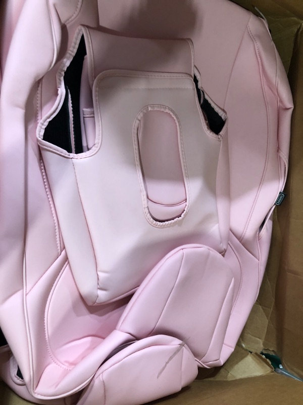 Photo 2 of Maysoo Tesla Model Y Seat Covers Pink Nappa Leather Car Seat Covers