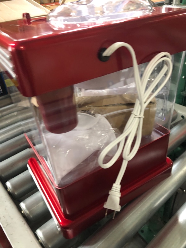 Photo 1 of Nostalgia Retro Table-Top Snow Cone Maker, Retro Red & Cone Syrup Party Kit, Kool-Aid Shaved Ice, Multicolor Red Cone Maker + Party Kit, Multicolor