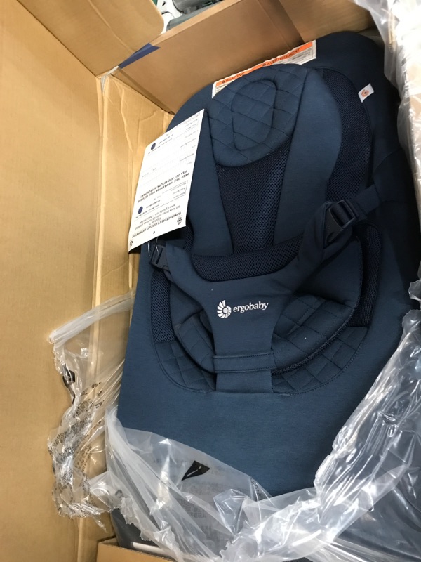 Photo 2 of Ergobaby Evolve 3-in-1 Bouncer, Adjustable Multi Position Baby Bouncer Seat, Fits Newborn to Toddler, Midnight Blue Bouncer Midnight Blue