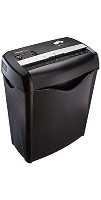 Photo 1 of *PREV USED*Amazon Basics 6-Sheet Cross-Cut Paper Shredder 