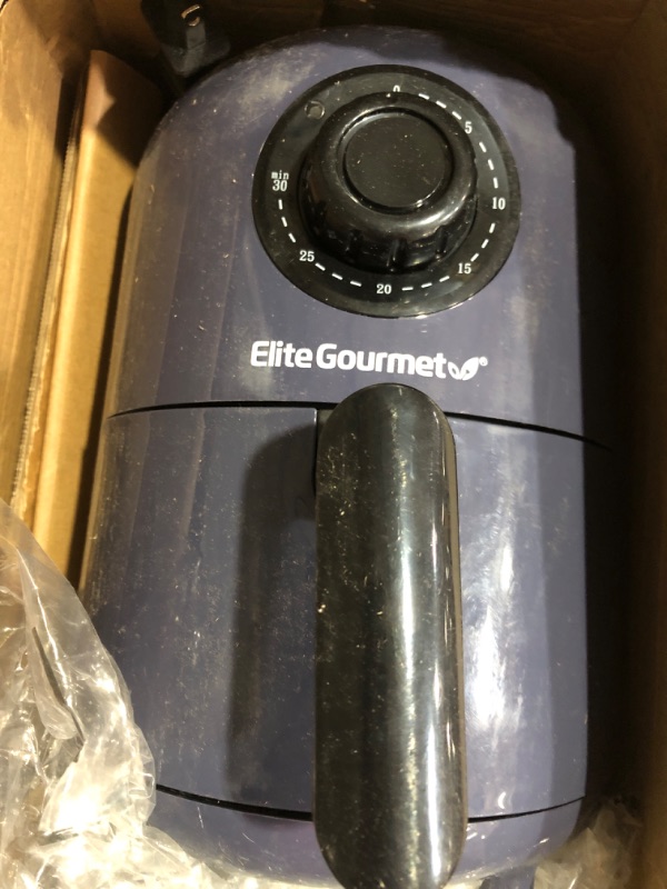 Photo 3 of * item used and damaged *
Elite Gourmet EAF1121BG Personal 1.1 Qt. Compact Space Saving Electric Hot Air Fryer 