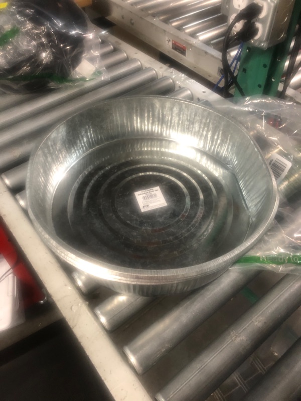 Photo 2 of Performance Tool W54280 3-1/2 Gal. Galvanized Drain Pan 3.5 Gallon Galvanized Drain Pan