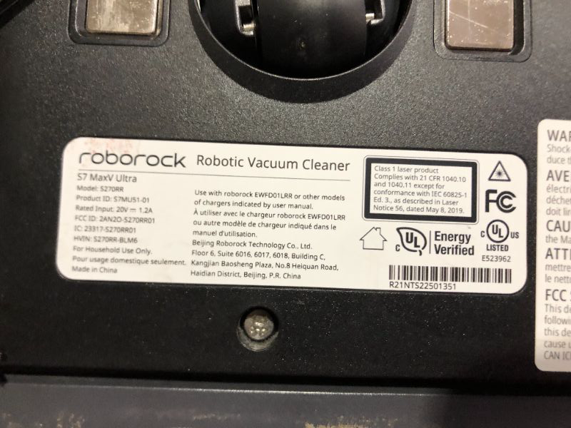 Photo 7 of ***NONFUNCTIONAL - SEE NOTES***
roborock S7 Max Ultra Robot Vacuum and Mop Combo