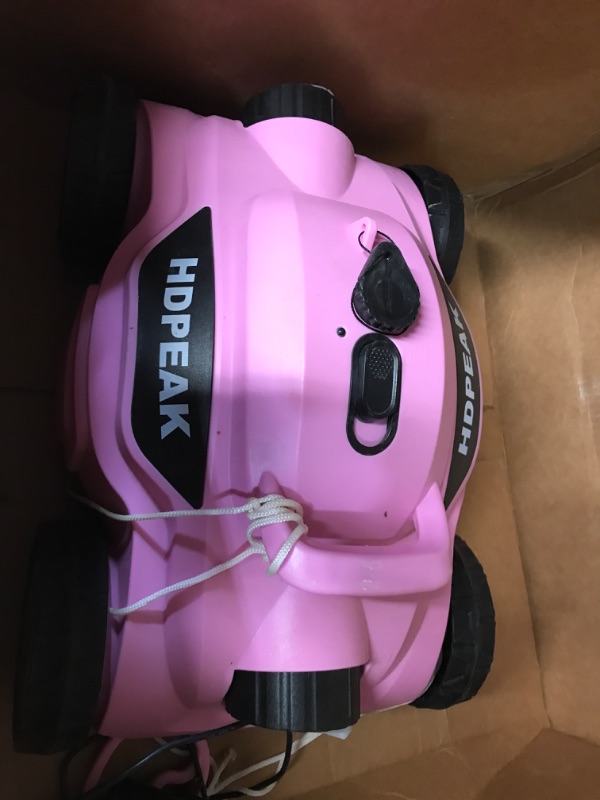 Photo 2 of **PARTS ONLY, NON-FUNCTIONAL** Cordless Robotic Pool Cleaner, HDPEAK Pool Vacuum Lasts 110 Mins,  Ideal for Above/In-Ground Pools Up to 50 feet, Pink