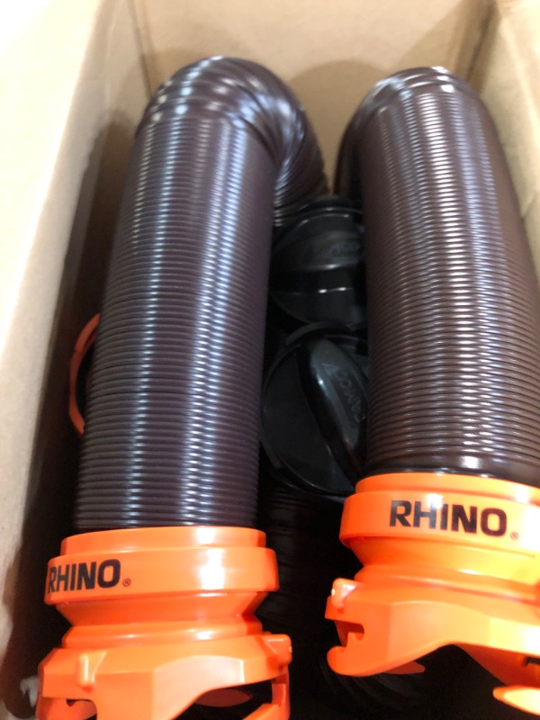 Photo 4 of Camco RhinoFLEX RV Sewer Hose Kit with Swivel Transparent Elbow and 4-in-1 Dump Station 