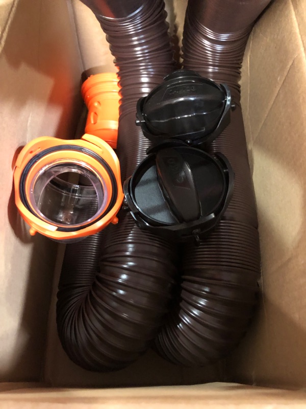 Photo 3 of Camco RhinoFLEX RV Sewer Hose Kit with Swivel Transparent Elbow and 4-in-1 Dump Station 